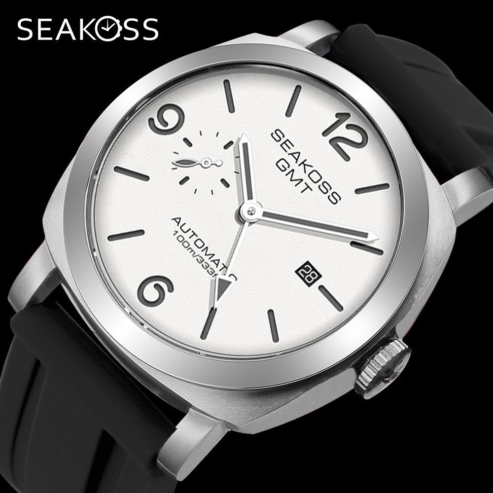 Seiko Watch Prospex - SEAKOSS 10Bar GMT ساعة ميكانيكية أوتوماتيكية