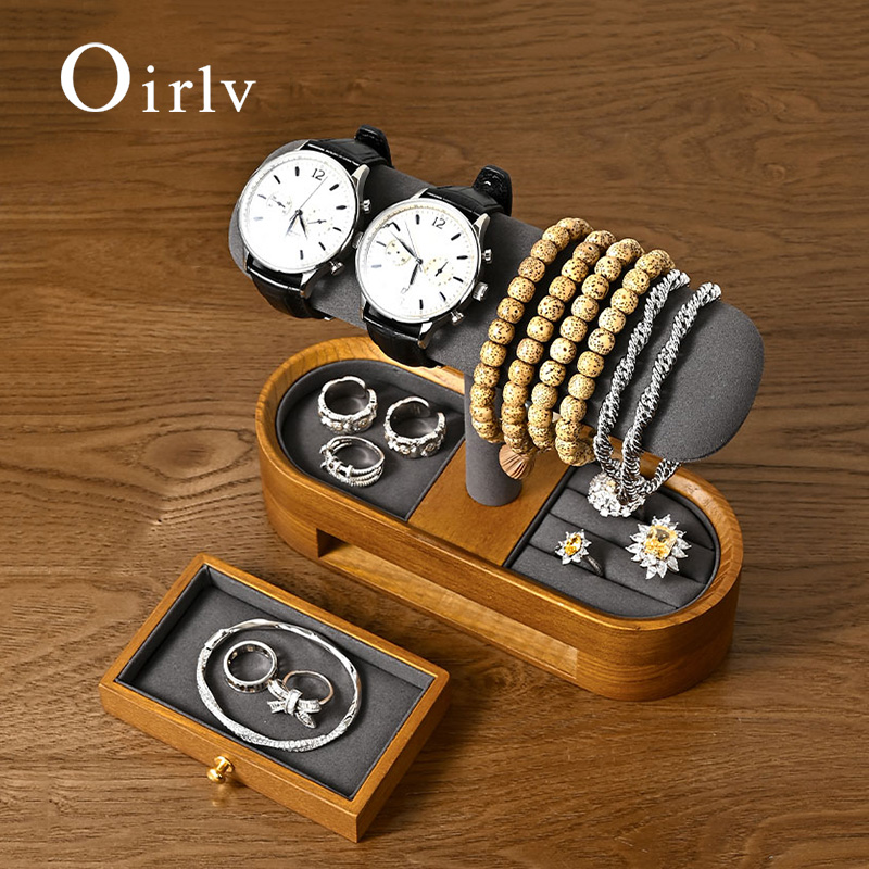 Watch Display Box - Oirlv خشب متين ساعة منظم الرف