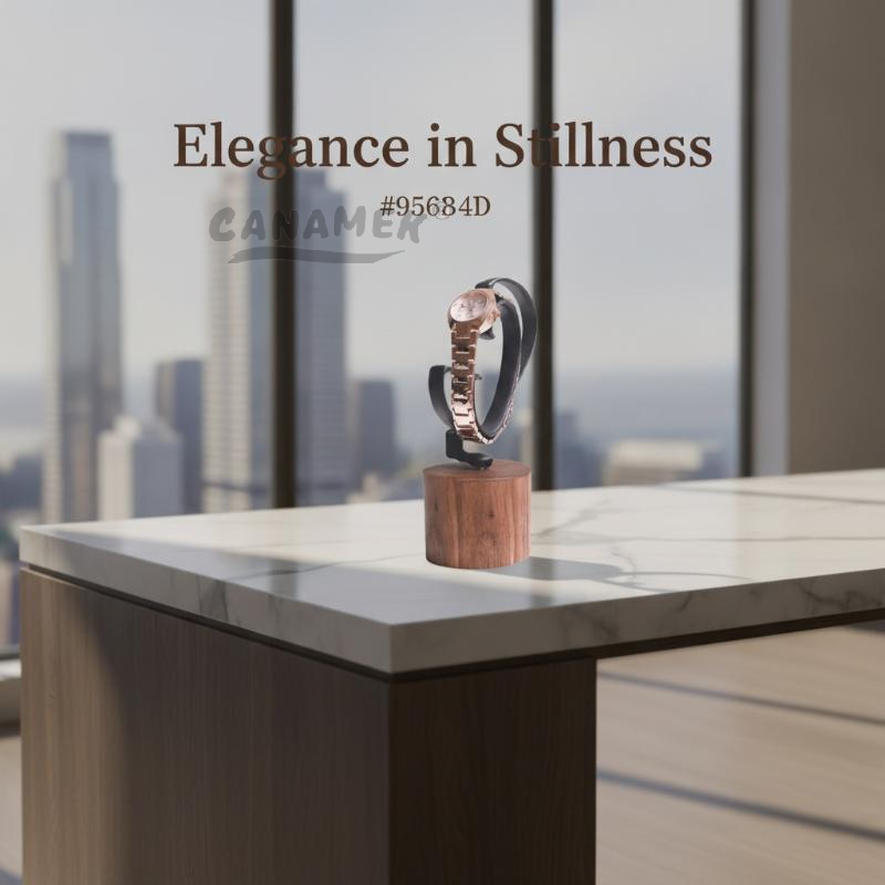 Jewelry And Watches Inc - حامل ساعات خشبي على شكل حرف