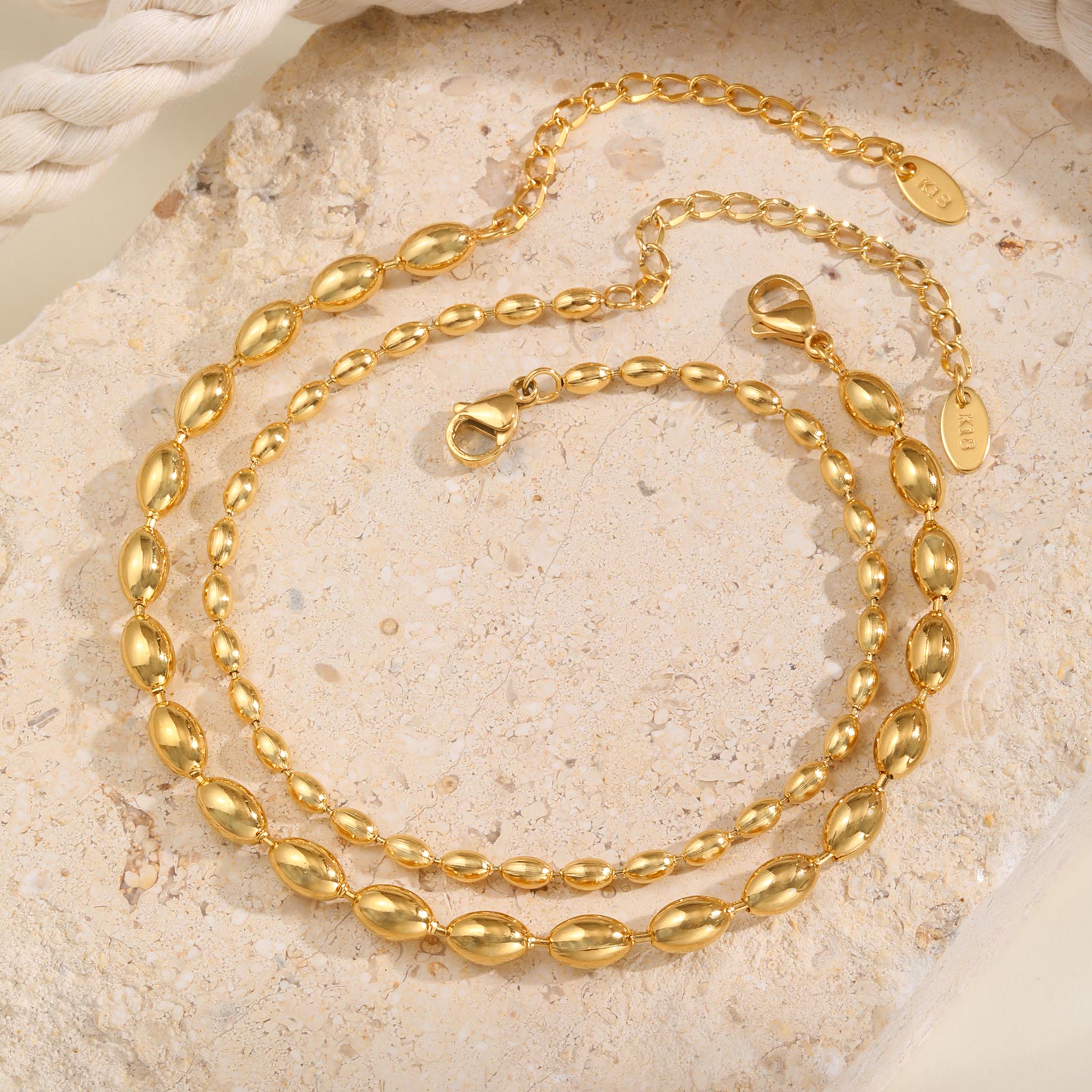 خلخال سلسلة من خرز الرجبي من ا - مراجعة Jc Jewelry & Watches Photos وسعره