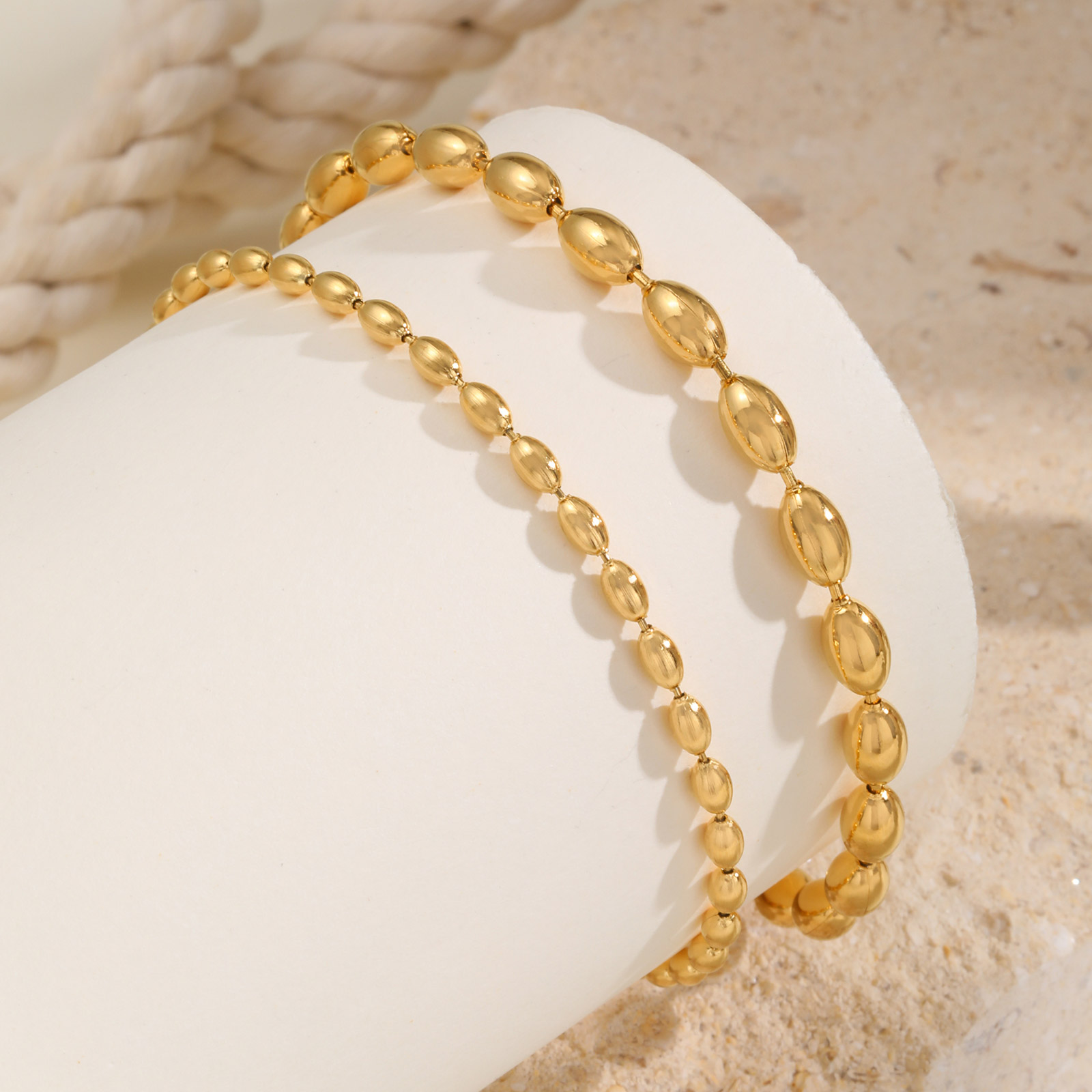 خلخال سلسلة من خرز الرجبي من ا - مراجعة Jc Jewelry & Watches Photos وسعره